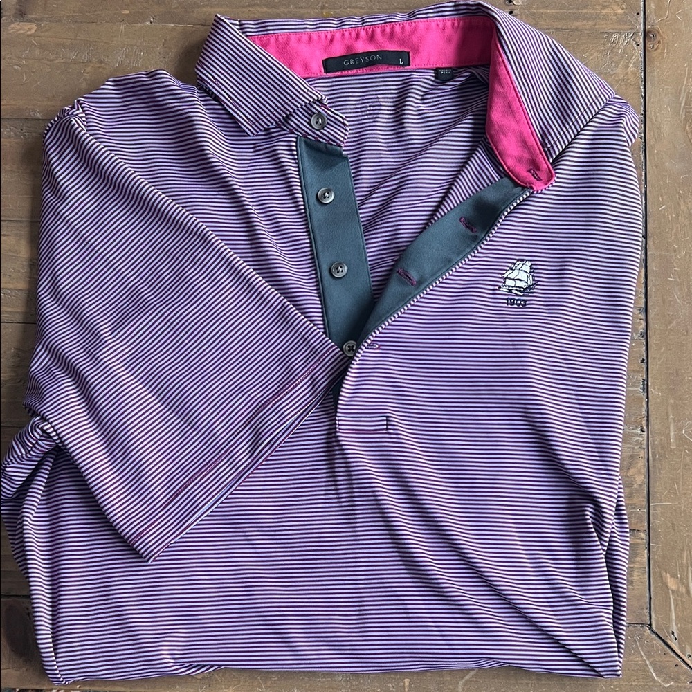Greyson Purple and Pink Polo Shirt